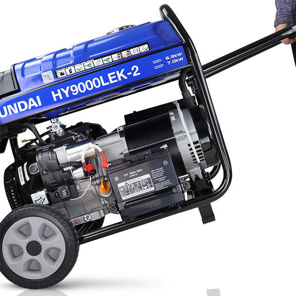Open frame petrol generator on wheels