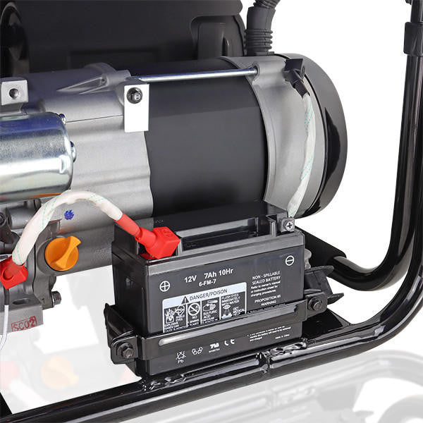 Low maintenance electric start petrol generator