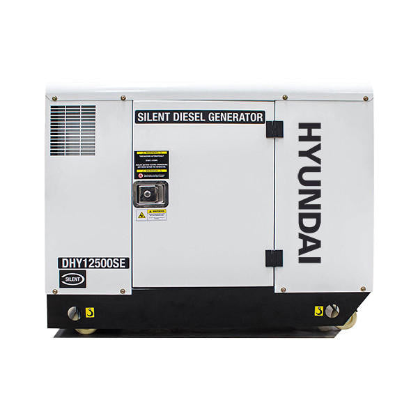 Hyundai 10kW / 12.5kVA* Diesel Standby Generator, 230v Single Phase Output, 3000rpm, Quiet Silenced Canopy | DHY12500SE