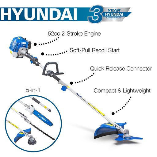 Key Features if the Hyundai HYMT5200X-1 Garden Multi-tool