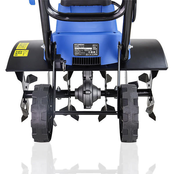 Electric Garden Tiller Back View