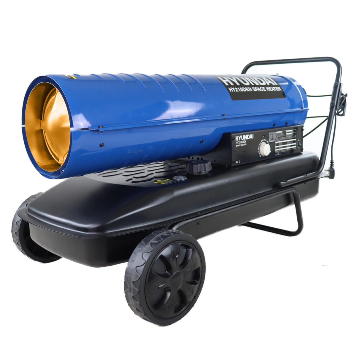 Industrial Space Heater from Hyundai. Diesel /Kerosene with 125K BTU and 37kW heat output - ideal for workshops, farm buildings or factories up to 900m3