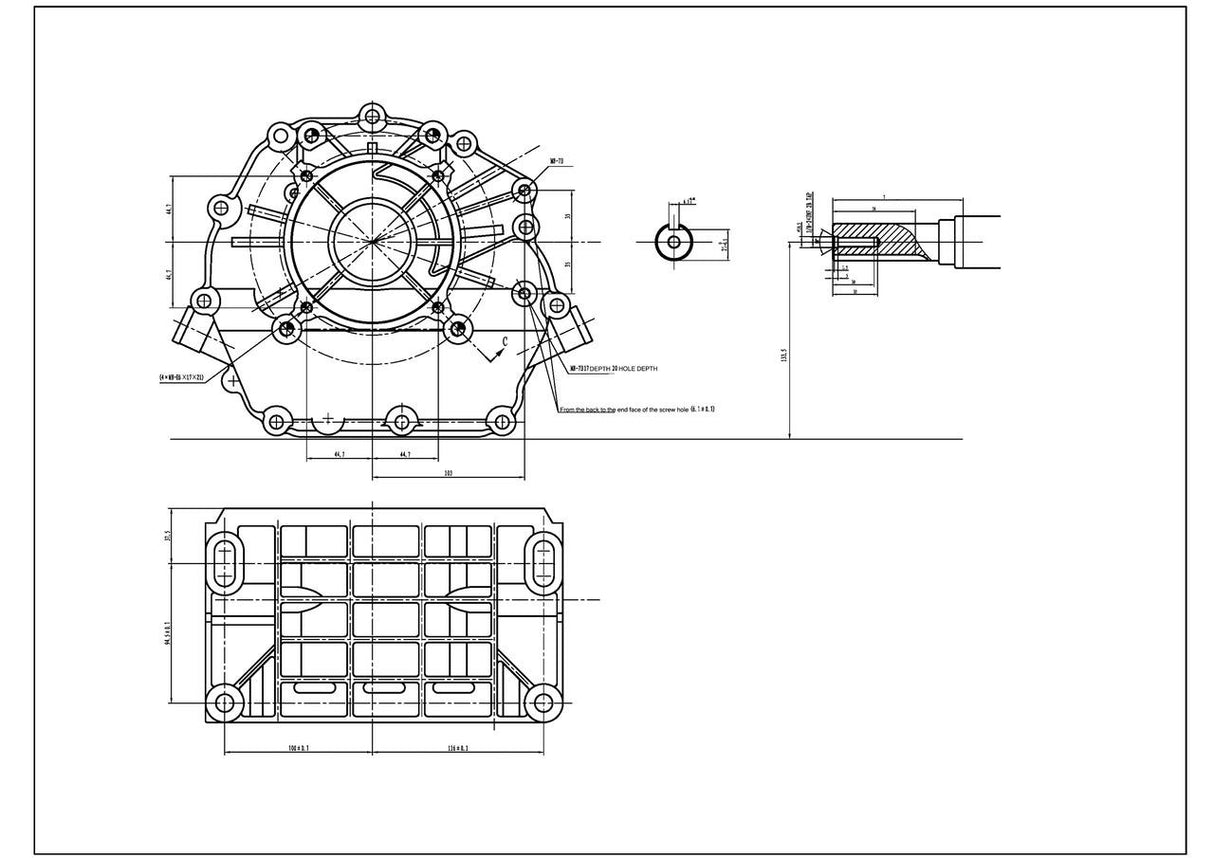Engine Technical Drawing