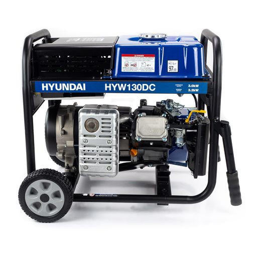 Hyundai 3.2kW / 4kVa Petrol Welder Generator, 120 Amp DC Welder | HYW130DC