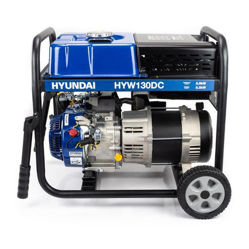Hyundai 3.2kW / 4kVa Petrol Welder Generator, 120 Amp DC Welder | HYW130DC