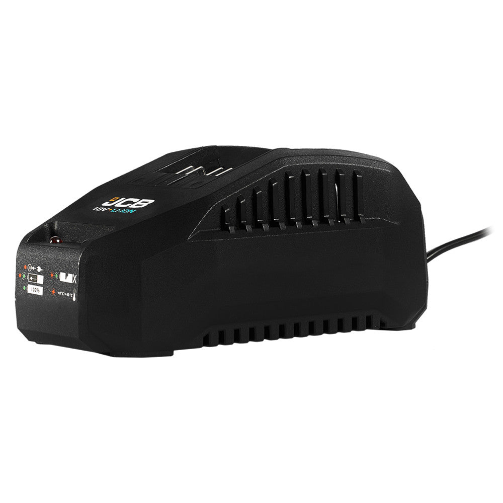 JCB 18V RECIPROCATING SAW WITH 2.0AH BATTERY AND 2.4A CHARGER | 21-18RS-2X - Side on Battery