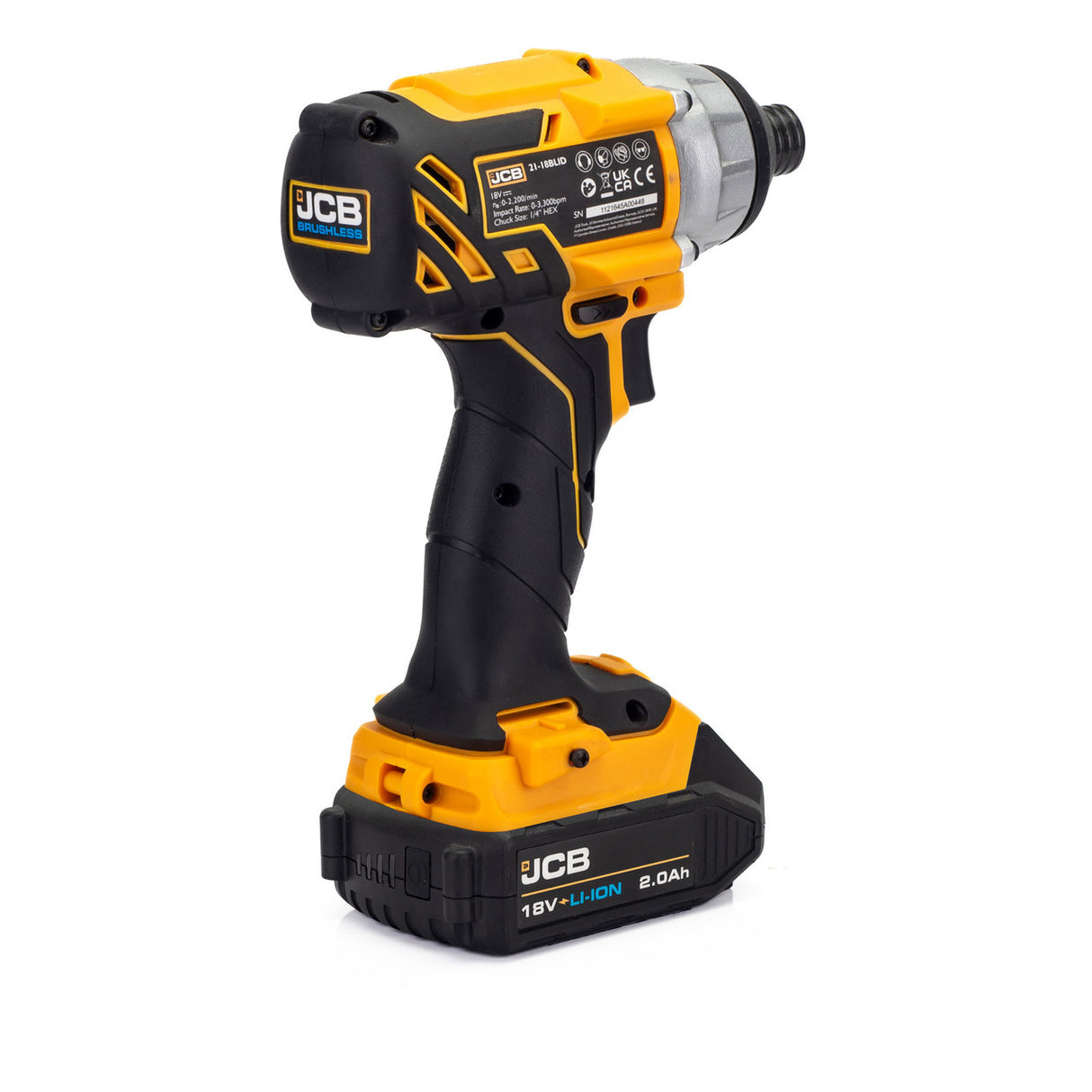 JCB 18V Brushless Impact Driver 1x 2.0Ah charger | 21-18BLID-2X-B