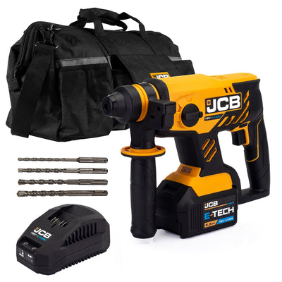 JCB 18V Brushless SDS 1x5.0Ah in 20" Kit Bag | 21-18BLRH-5X-BG