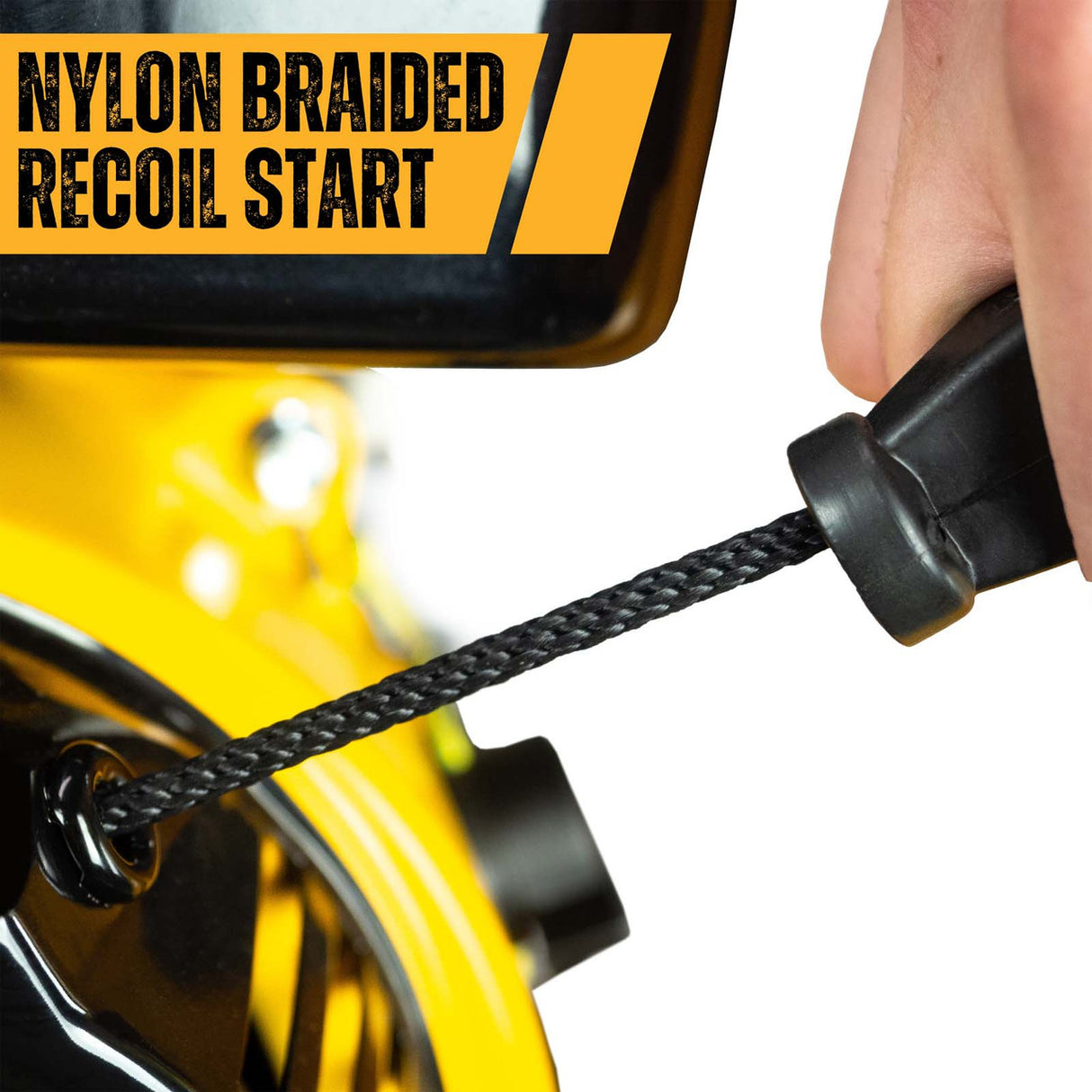 Nylon mesh cord recoil start and Electric Start generators