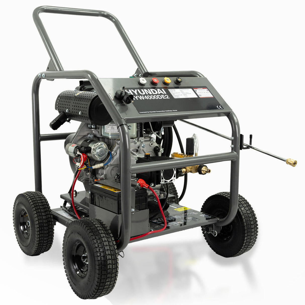 Hyundai 4000psi 275 bar Diesel Pressure Washer, Annovi Reverberi Triplex Pump, 13Lmin with 10m Hose HYW4000DE2