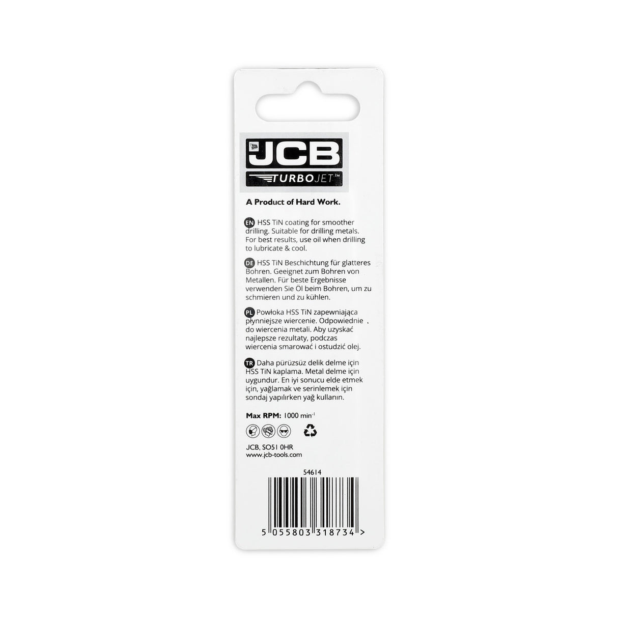 TurboJet 7 Cutting Edge Tip: The unique JCB design provides exceptional drilling performance, setting it apart from standard drill bits.