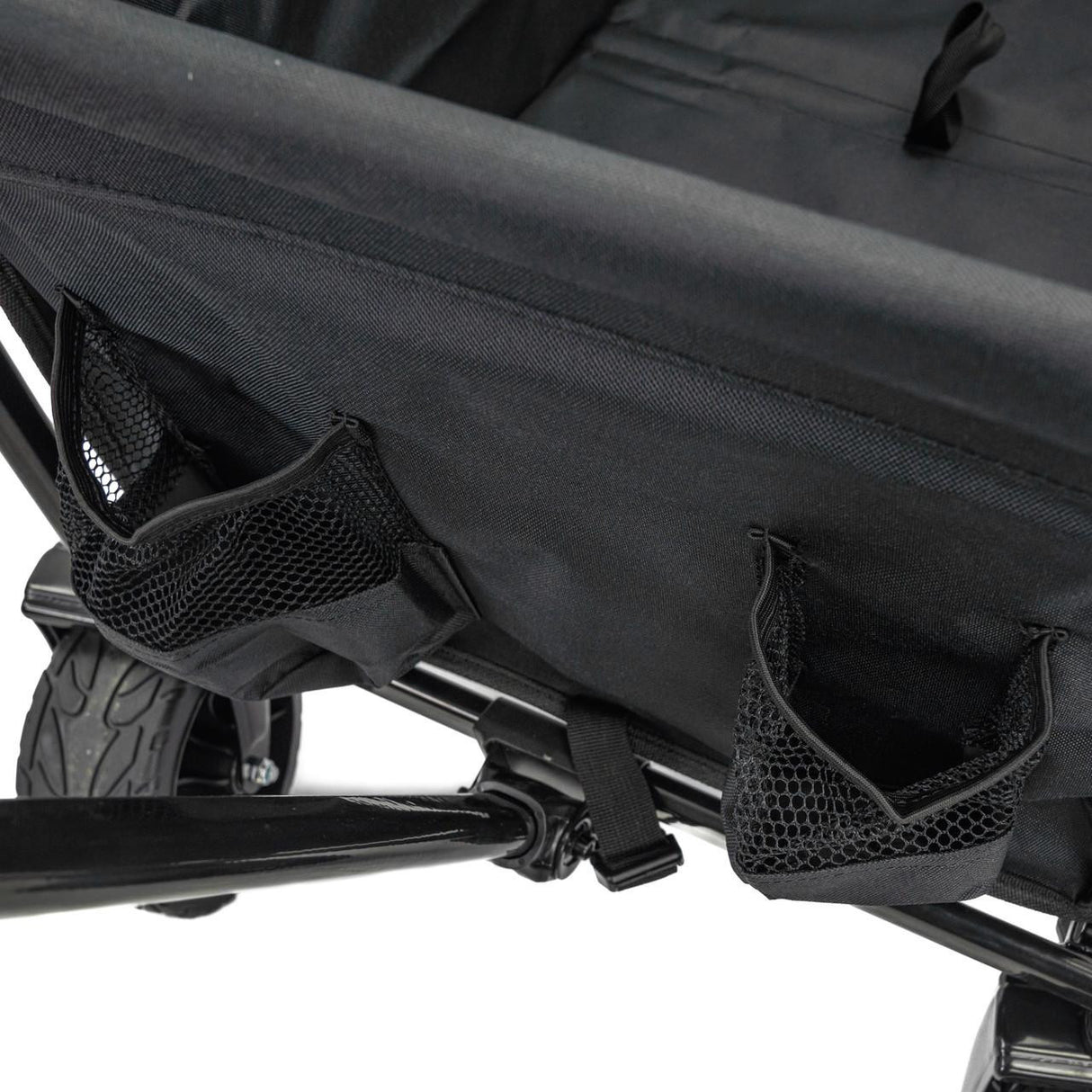 Convenient Mesh Pouches for extra storage.