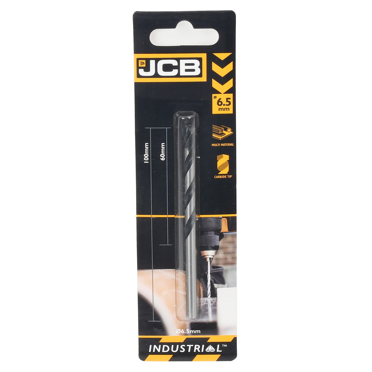 Explore the power of precision with the JCB Multi-Purpose Drill Bit 6.5 x 100mm. Pictured on the sleek packaging, this drill bit showcases its robust construction and carbide-tipped excellence. Unleash versatility with the tool that goes beyond boundaries β ideal for masonry, metal, and wood. The packet embodies the promise of durability and performance in every drill.