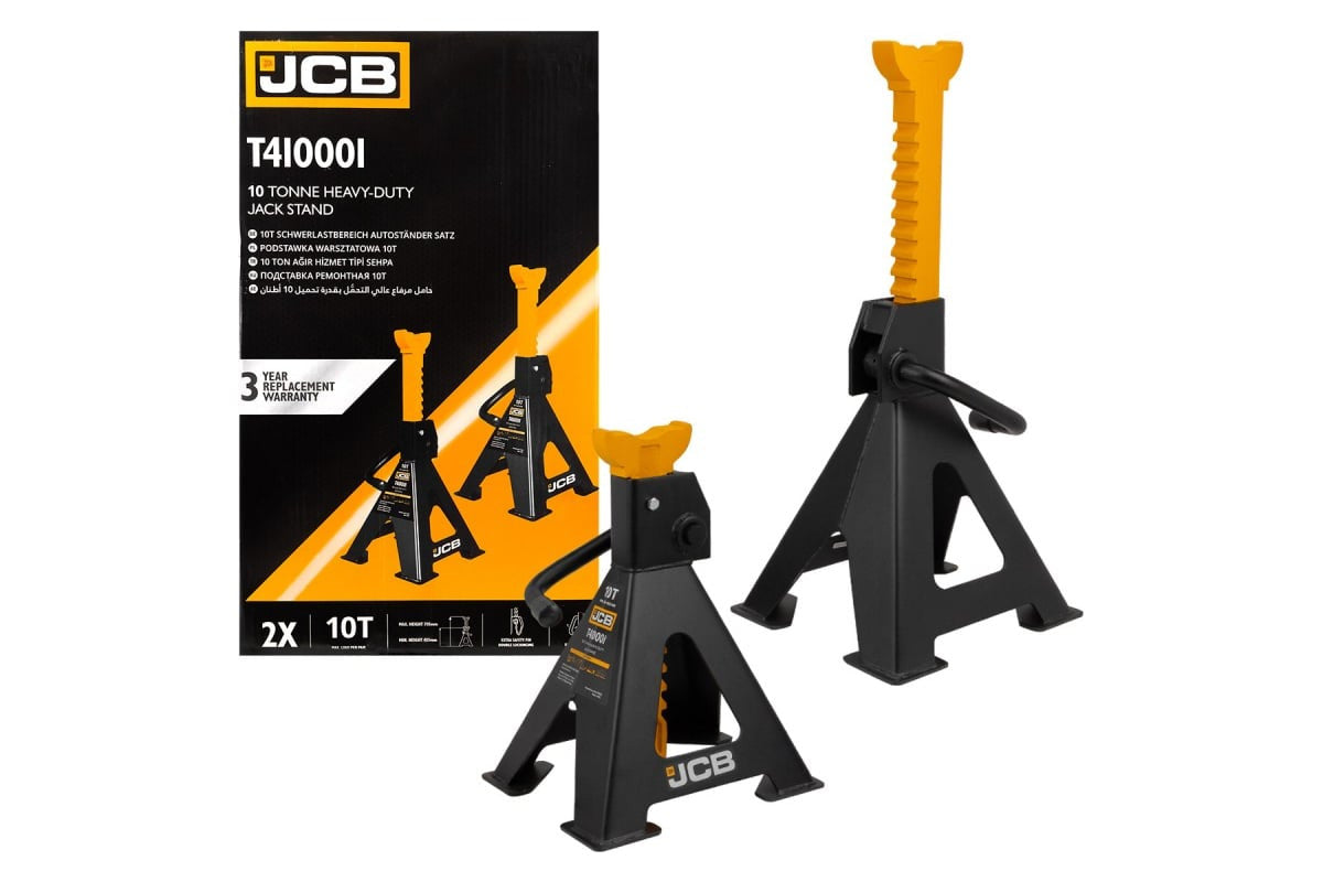 JCB Tools 10 Tonne Axle Stand Set (x2), 303-428mm Maximum Lift | JCB-T410001