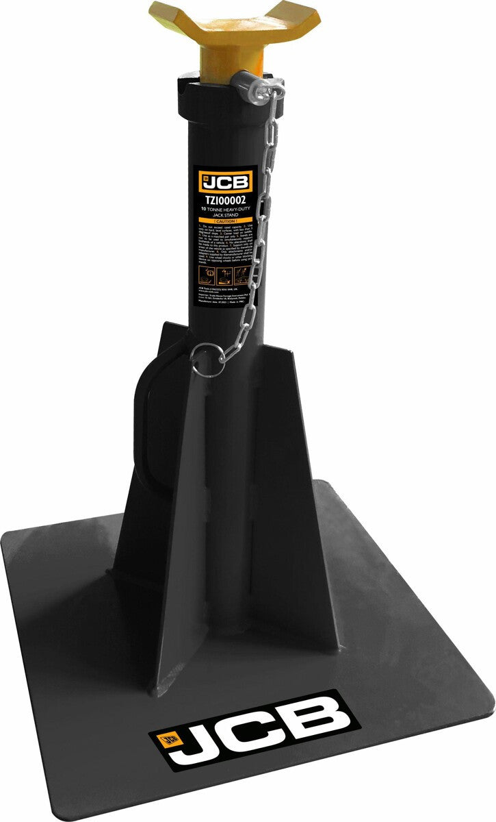 The JCB 10 Tonne Jack Stand, JCB-TZ100001 - is a robust and reliable single axle stand, specifically designed to provide enhanced safety and stability during vehicle maintenance or repairs.