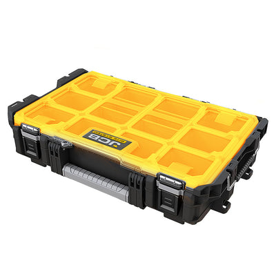 JCB Site System Clear Organiser, 10 Bins, 4 Dividers, 20kg Load, 13.17L Capacity for Hardware and Tool Storage | JCB-SITESYS-CO