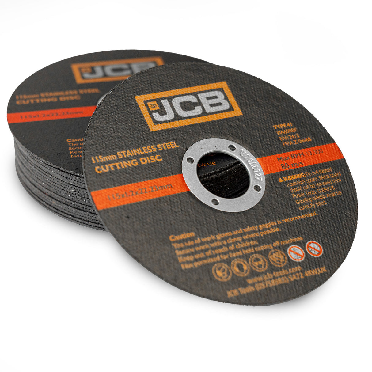JCB Extra-Thin Pack of 20 115mm Inox Cutting Discs | JCB-SSCUT115-1.2-20PK