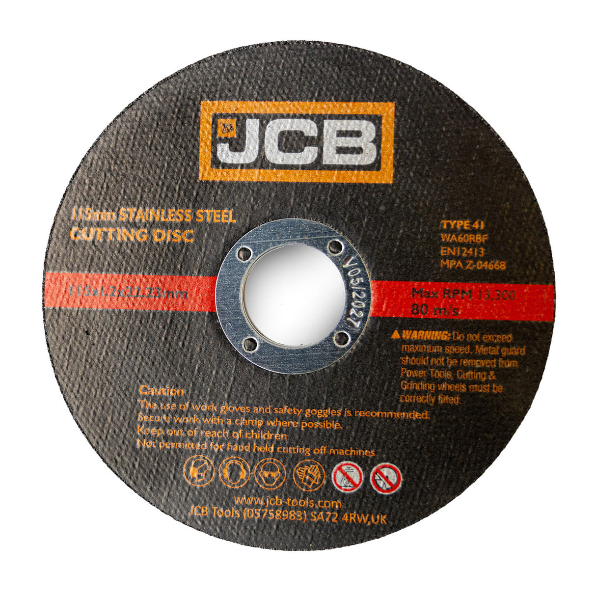 115mm / 4.5'' Inox Cutting Disc
Max RPM: 13,300