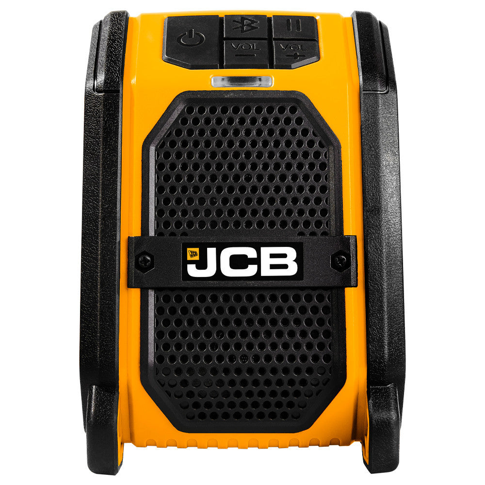 The JCB 18v Cordless Bluetooth is a heavy duty speaker for worksites and leisure. Powered by optional 2-8Ah batteries. With 2 x 3W speaker output and IPX10 classification.