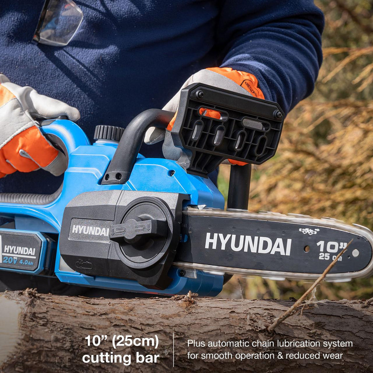 10'' (25cm) Cutting Bar - Plus Automatic chain lubrication: Ensures consistent performance and reduces wear on the bar and chain