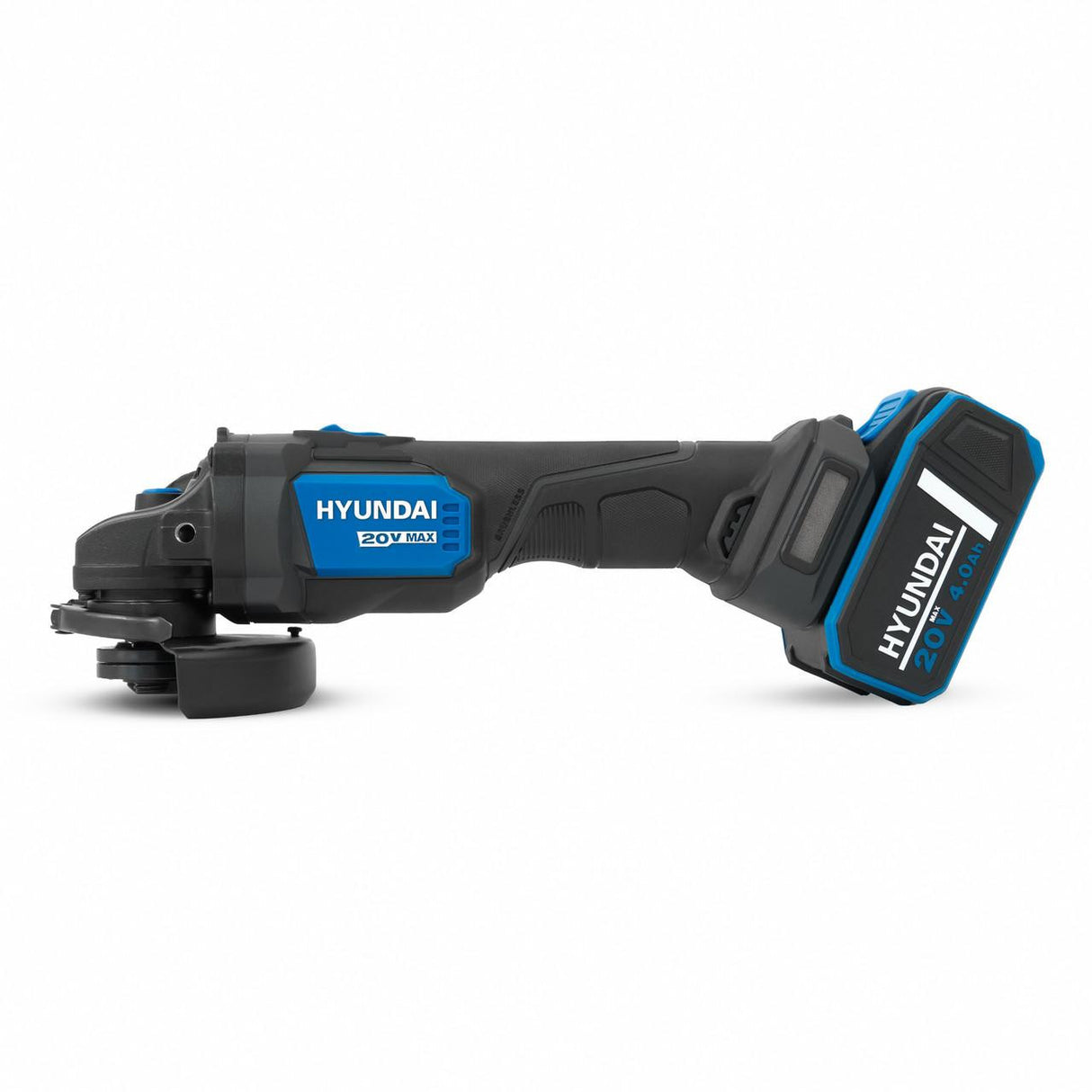 Hyundai 20V Cordless Hammer Drill 60Nm and Angle Grinder 115mm Brushless Kit, inc. 2.0Ah and 4.0Ah Li-ion Battery and 2A Charger | S02-FTB