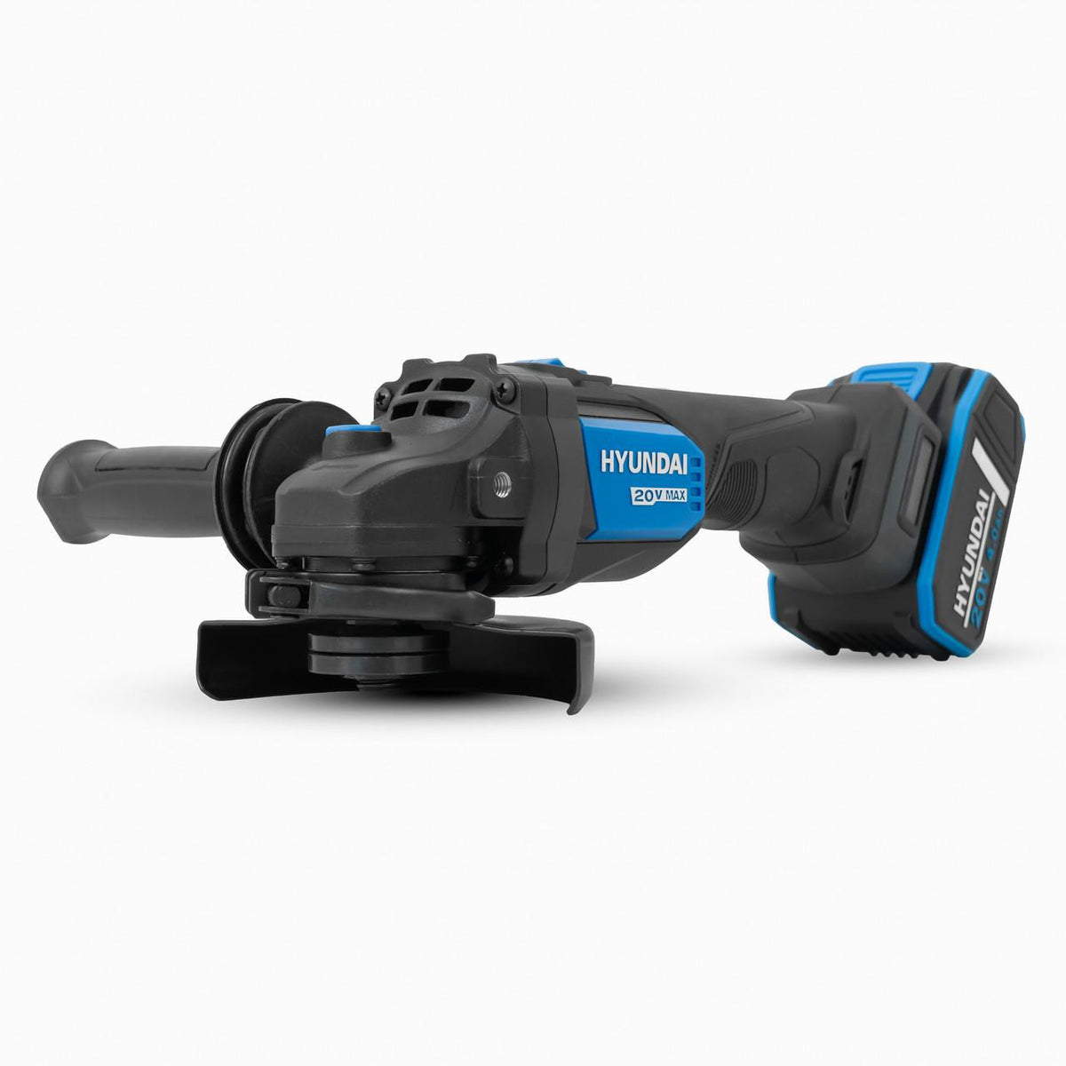 Hyundai 20V Cordless Hammer Drill 60Nm and Angle Grinder 115mm Brushless Kit, inc. 2.0Ah and 4.0Ah Li-ion Battery and 2A Charger | S02-FTB