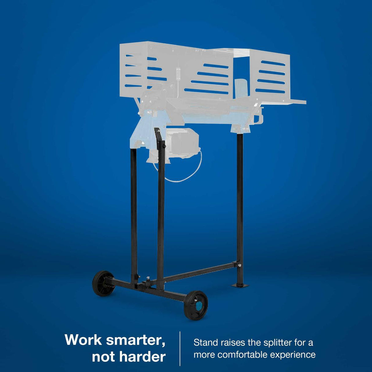 Work smarter, not harder - stand raisers the splitter for a more comfortable experience