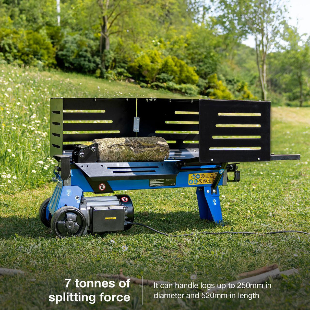 Hyundai 7 Tonne Horizontal Log Splitter with Stand | HYLS7000HE + 1361149
