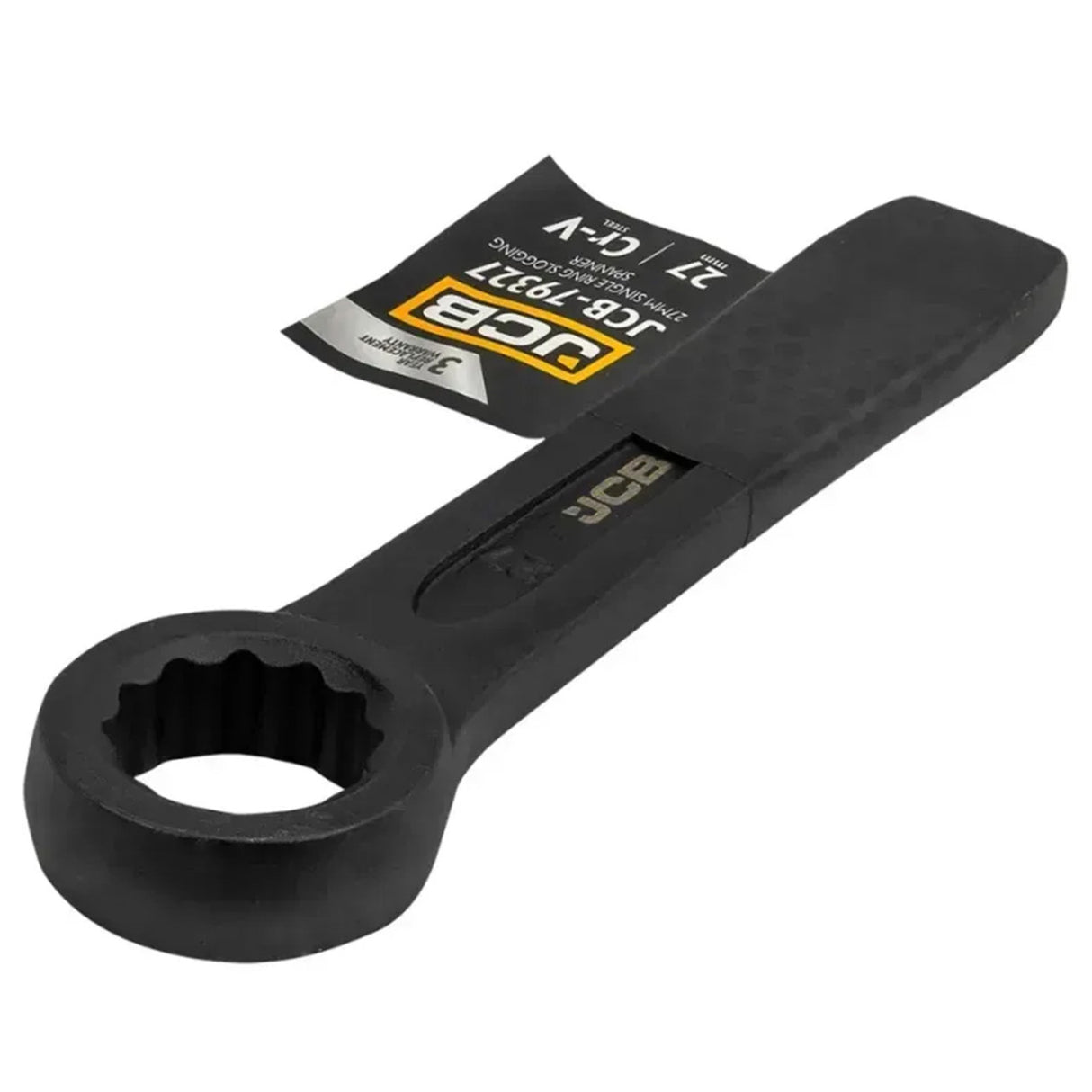 JCB 27mm Single Ring Slogging Spanner, Cr-V Steel | JCB-79327