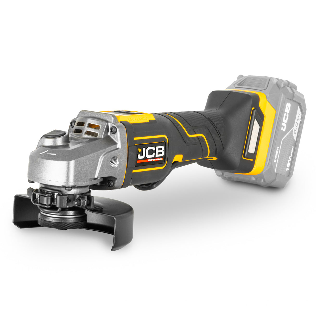 JCB Professional 18V Angle Grinder (JCB-18PAG-115) with 4.5"/ 115mm Blade, Digital Speed Control,Anti-Vibration and Paddle Switch
