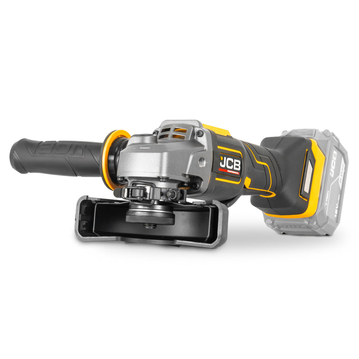 JCB Pro 18V Angle Grinder, 4.5"/ 115mm, Digital Speed Control, Anti-Vibration, Paddle Switch (Bare Tool) | JCB-18PAG-115