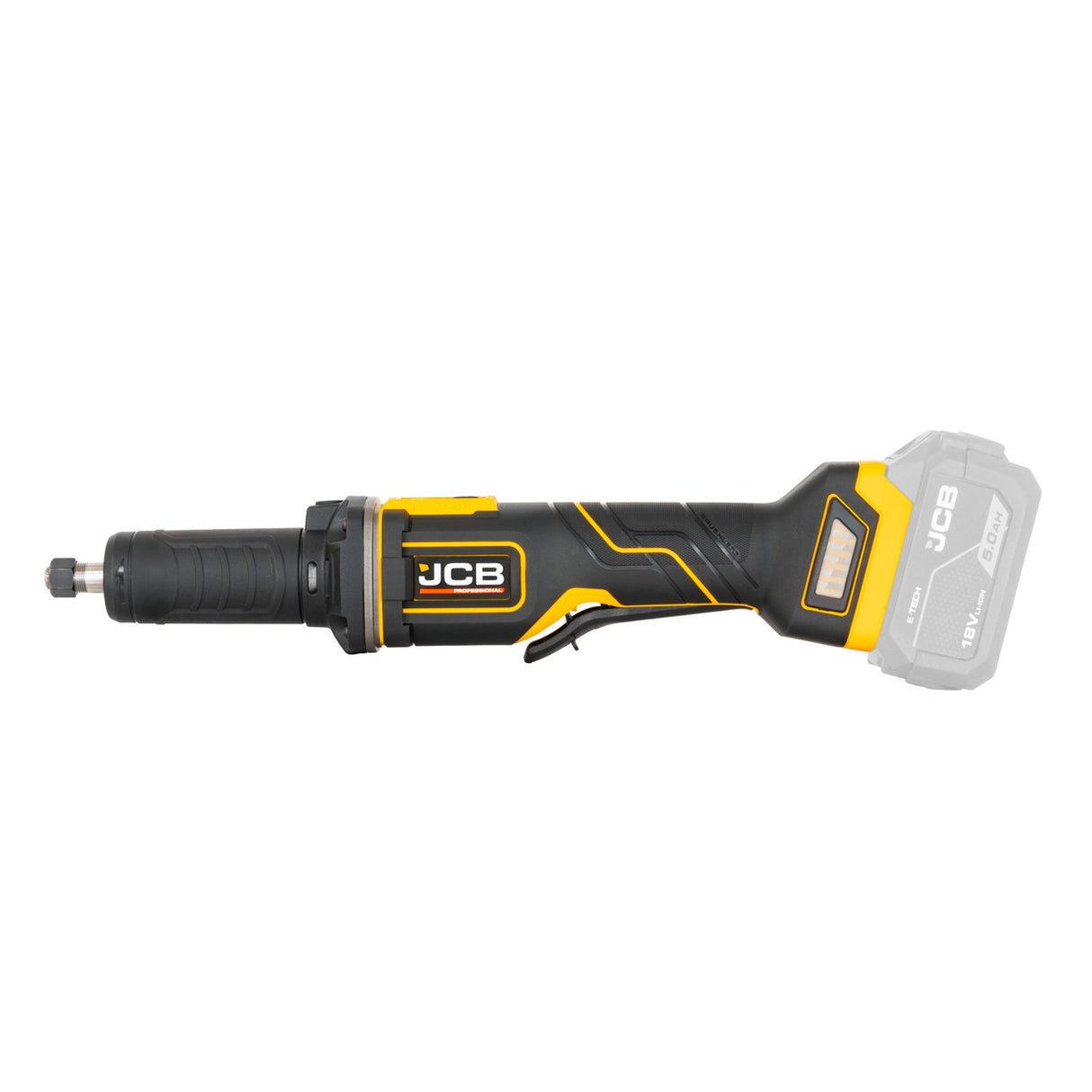 JCB Pro 18V Die Grinder, 6mm (1/4") & 8mm (5/16") Collet, Paddle Switch, Variable Speed Brushless (Bare Tool) | JCB-18PDG-6