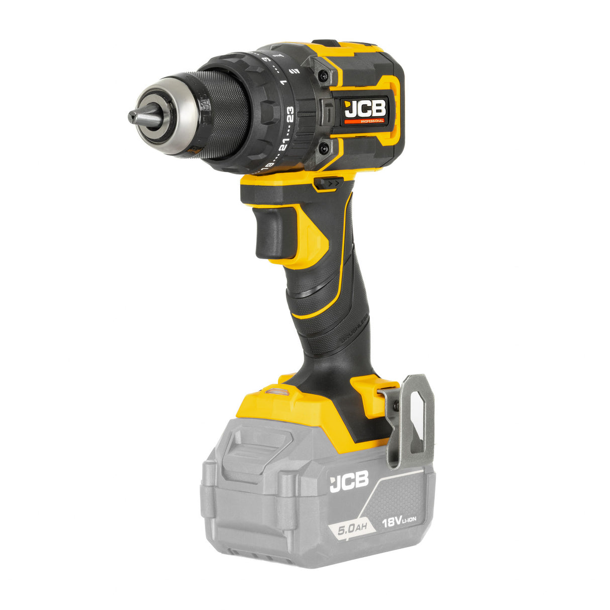 JCB Pro 18v Kit including 75Nm Combi Drill, 230Nm Impact Driver, 2x 2Ah Li-ion Batteries and 4.5A Fast Charger, with Carry Case | JCB-18PKIT-1