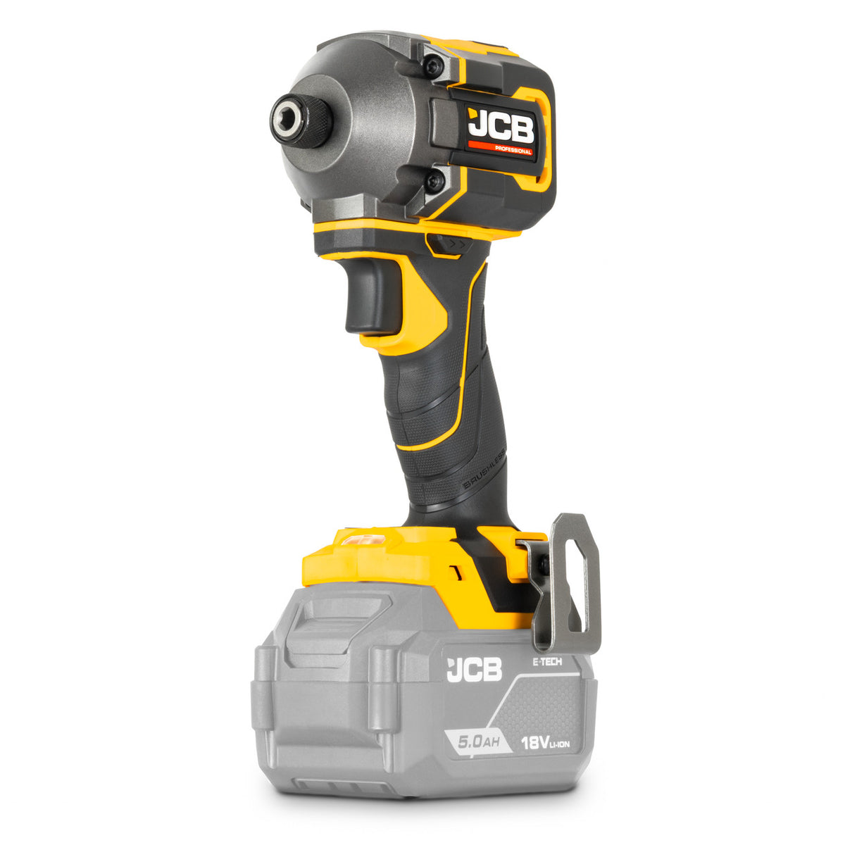 JCB Pro 18V Kit, 75Nm Combi Drill, Impact Driver, 2x 5.0Ah Batteries & 4.5A Fast Charger (in Carry Case)| JCB-18PKIT-2