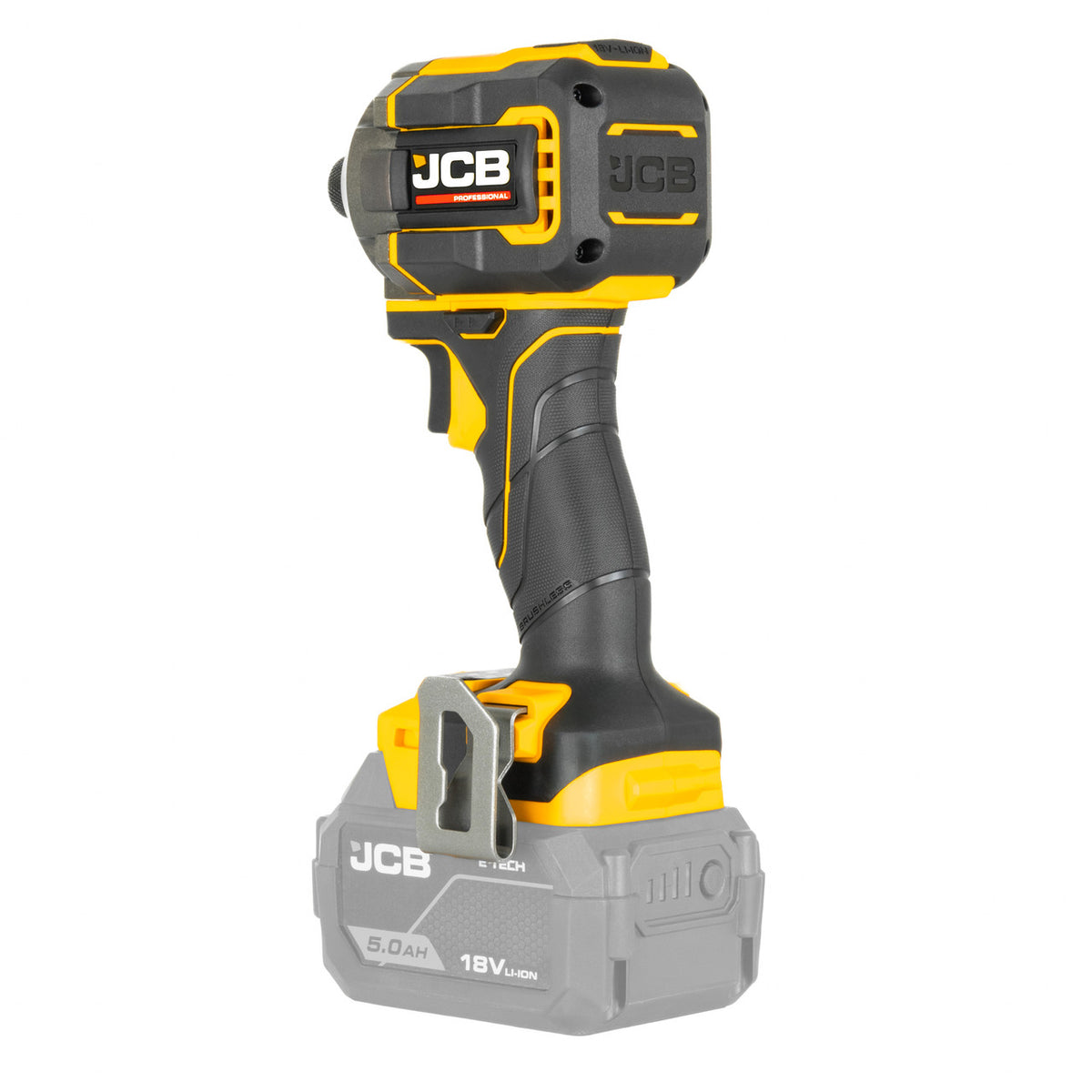 JCB Pro 18V Kit, 75Nm Combi Drill, Impact Driver, 2x 5.0Ah Batteries & 4.5A Fast Charger (in Carry Case)| JCB-18PKIT-2