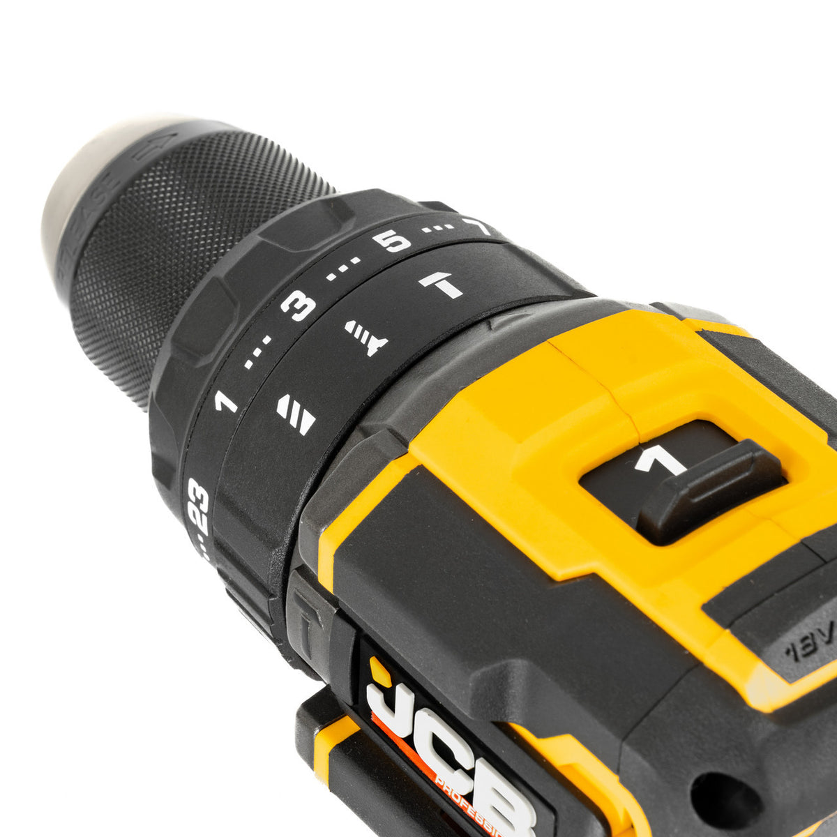 JCB Pro 18V Compact Combi Drill 75Nm, Brushless, 2-Speed, 23+3 Positions & 13mm Chuck, 2 x Pro 5.0Ah Lithium-ion Batteries & 4.5A Charger | JCB-18PCD-75-5