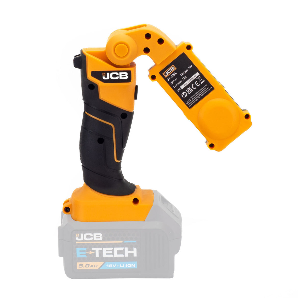 JCB 18V Battery Inspection Light (Bare Unit) | 21-18IL-B - Side on right