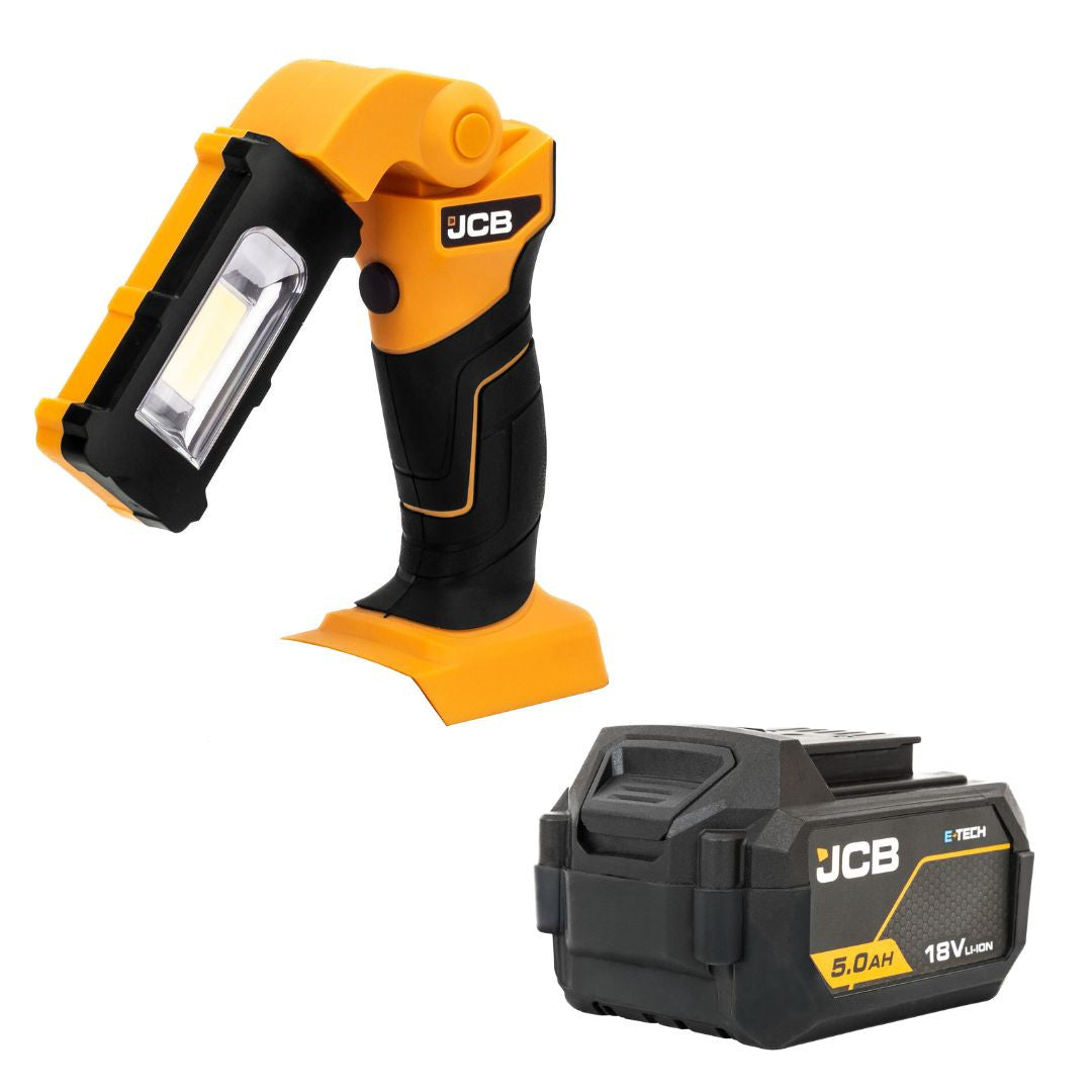 JCB 18V 220lm LED Inspection Light + JCB Pro 5.0Ah Lithium-ion Battery