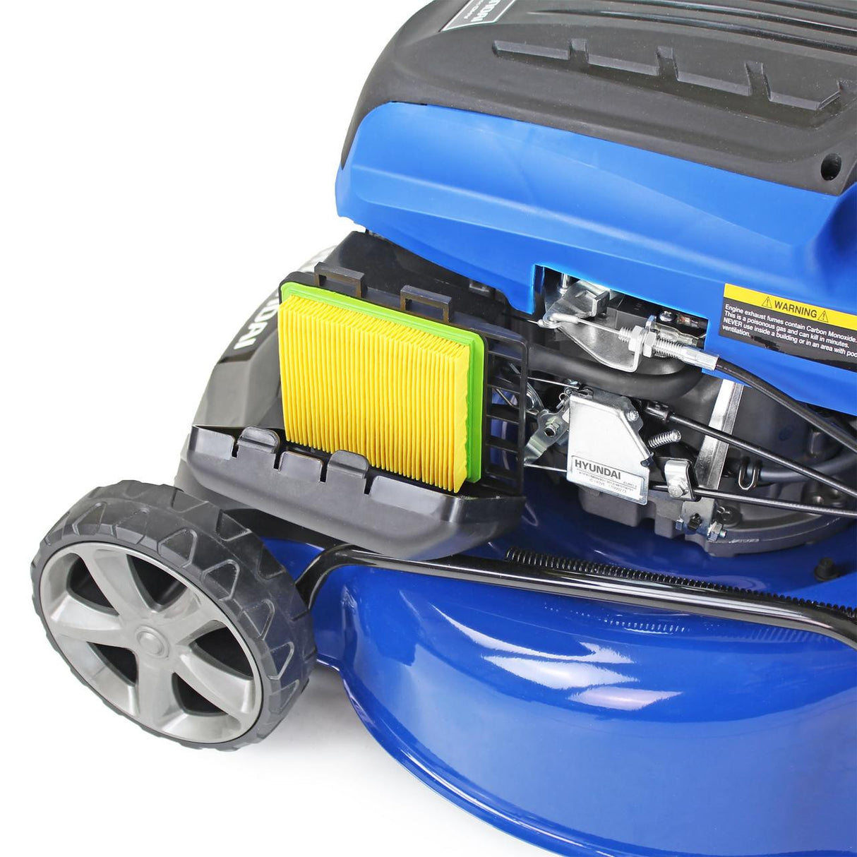 Hyundai 18"/46cm 139cc Electric-Start Self-Propelled Petrol Lawnmower | HYM460SPE