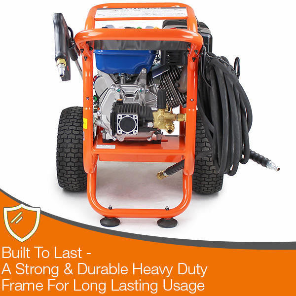 P1 4200psi 290bar Petrol Pressure Washer, 420cc Hyundai Engine, Triplex Annovi Reverberi Pump, 15L/min Flow Rate & 24" Stainless Steel Flat Surface Cleaner | P4200PWT+85.403.010