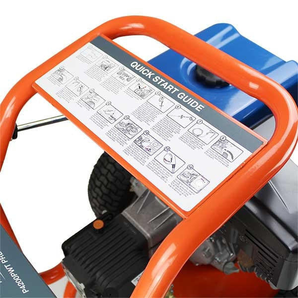 P1 4200psi 290bar Petrol Pressure Washer, 420cc Hyundai Engine, Triplex Annovi Reverberi Pump, 15L/min Flow Rate & 24" Stainless Steel Flat Surface Cleaner | P4200PWT+85.403.010