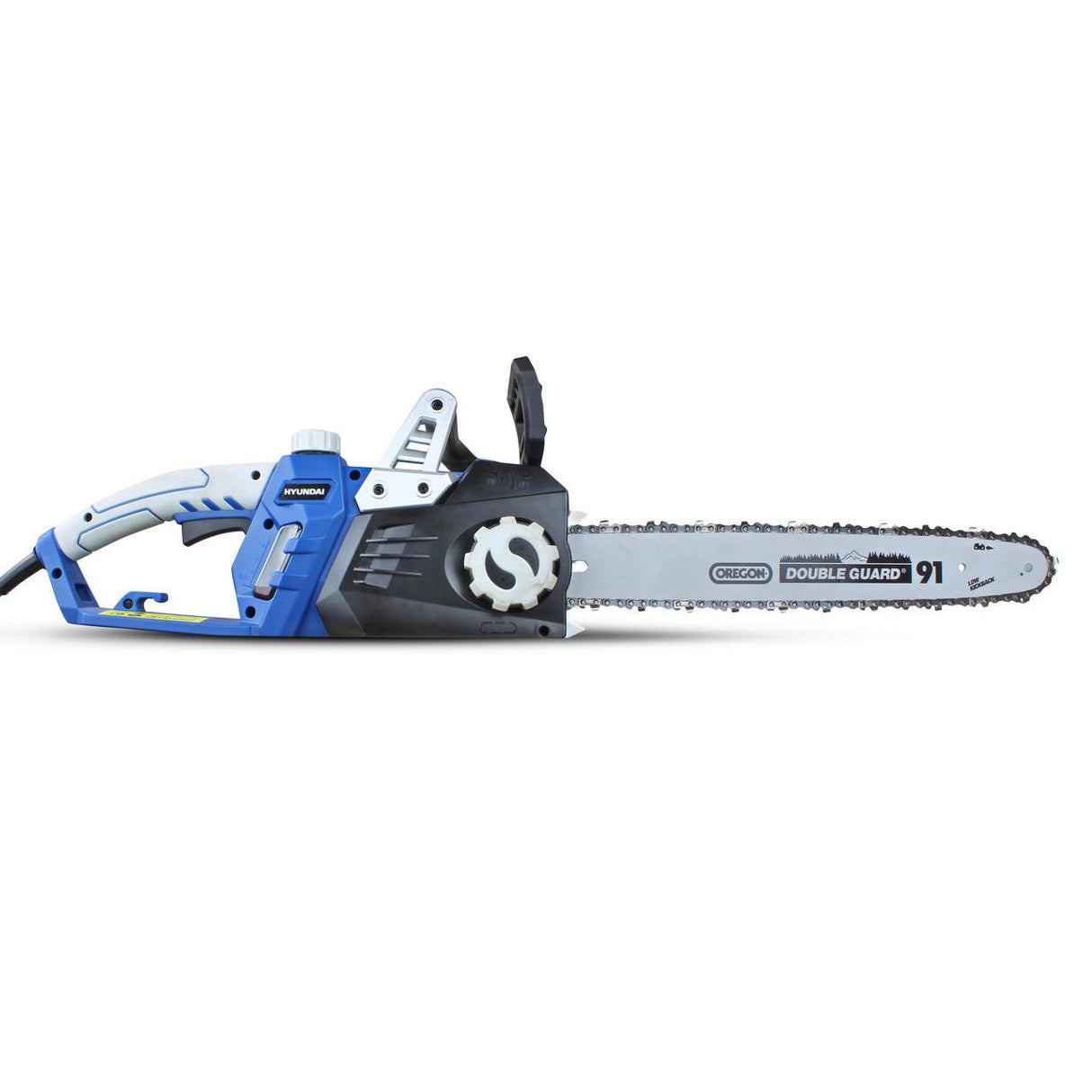 Hyundai 16" 40cm Electric Chainsaw 2400W 230V & Folding Trolley on Wheels, Garden Trolley 100kg | HYC2400E+GTW220