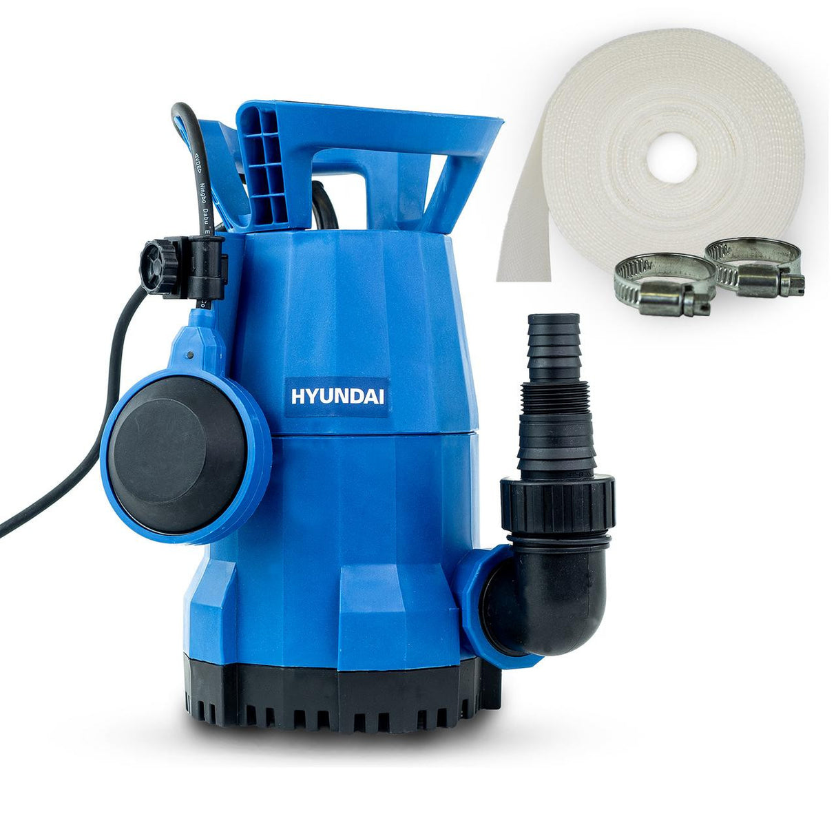 Hyundai 250W Submersible Water Pump, 25-32mm / 1 - 1/2" Hose, Lightweight, Clean Water, 6m Lift | HYSP250CW