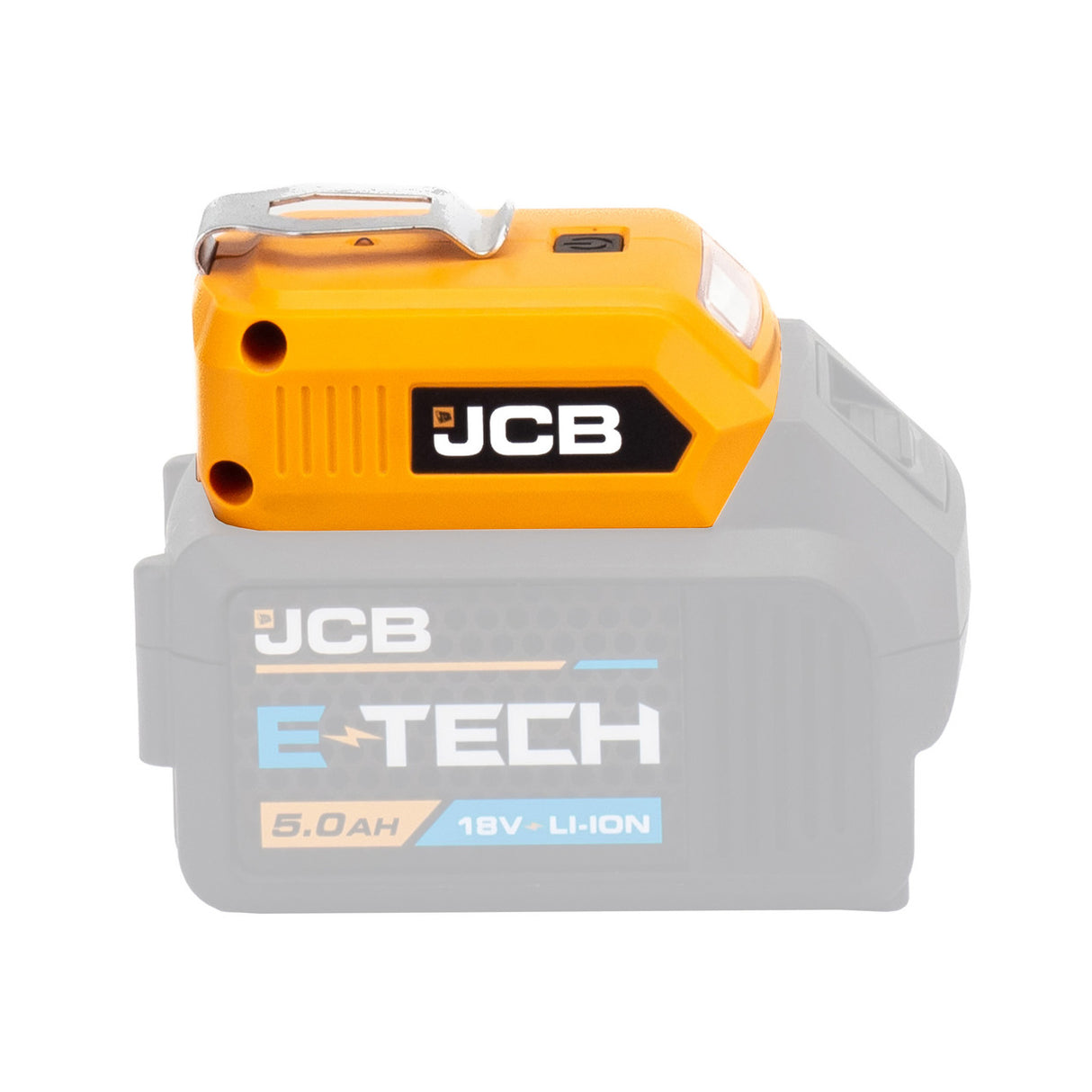 JCB 18V Cordless 60lm LED Light with 2x USB Charge Portal Power Adaptor | 21-18USB