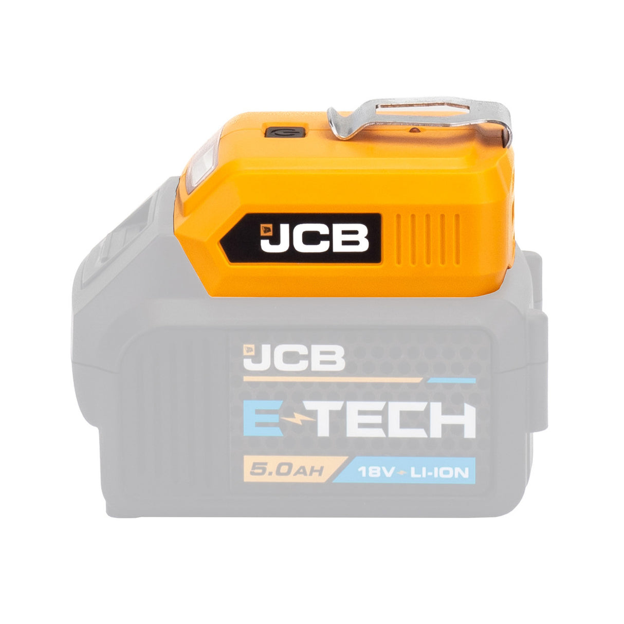 JCB 18V Cordless 60lm LED Light with 2x USB Charge Portal Power Adaptor | 21-18USB