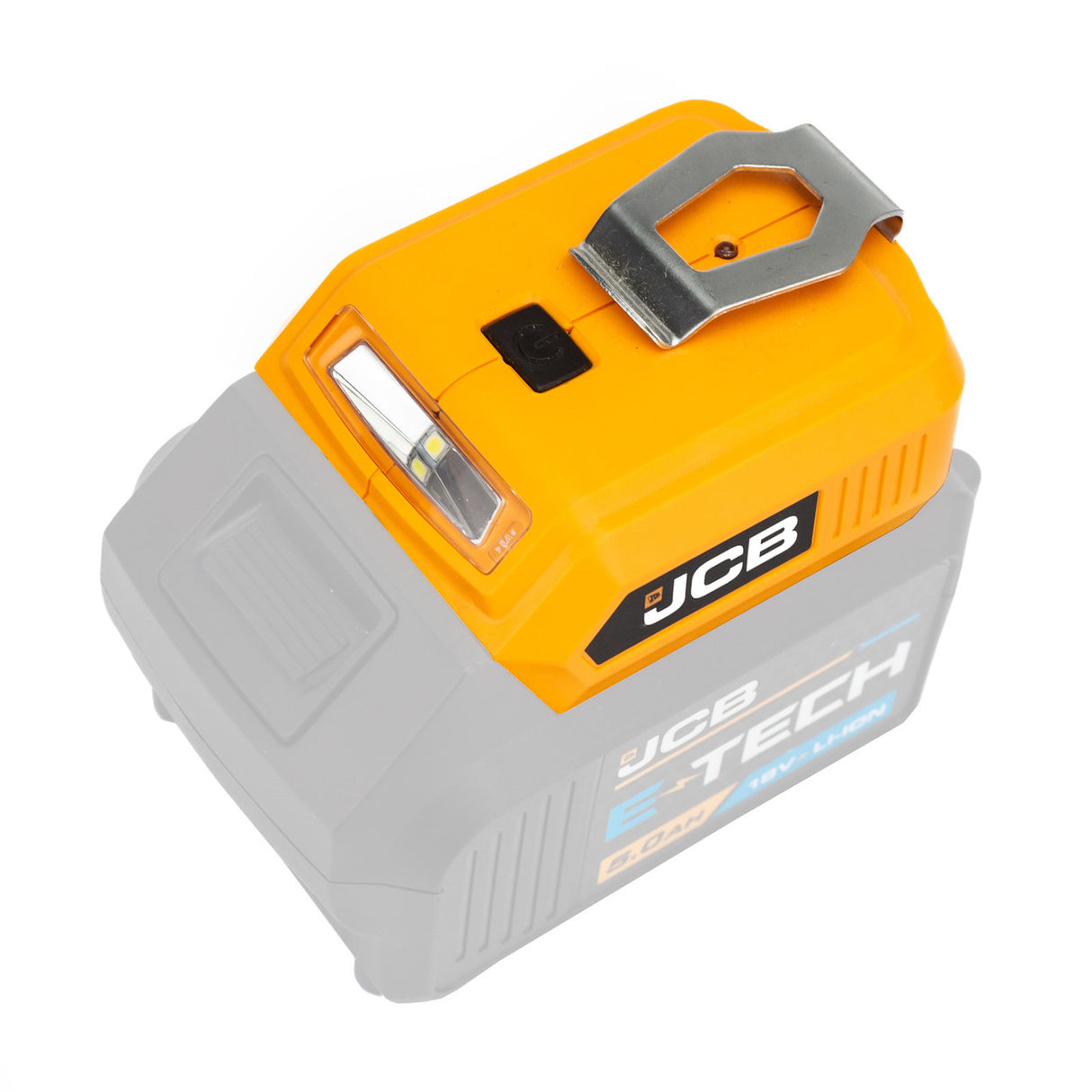 JCB 18V Cordless 60lm LED Light with 2x USB Charge Portal Power Adaptor | 21-18USB