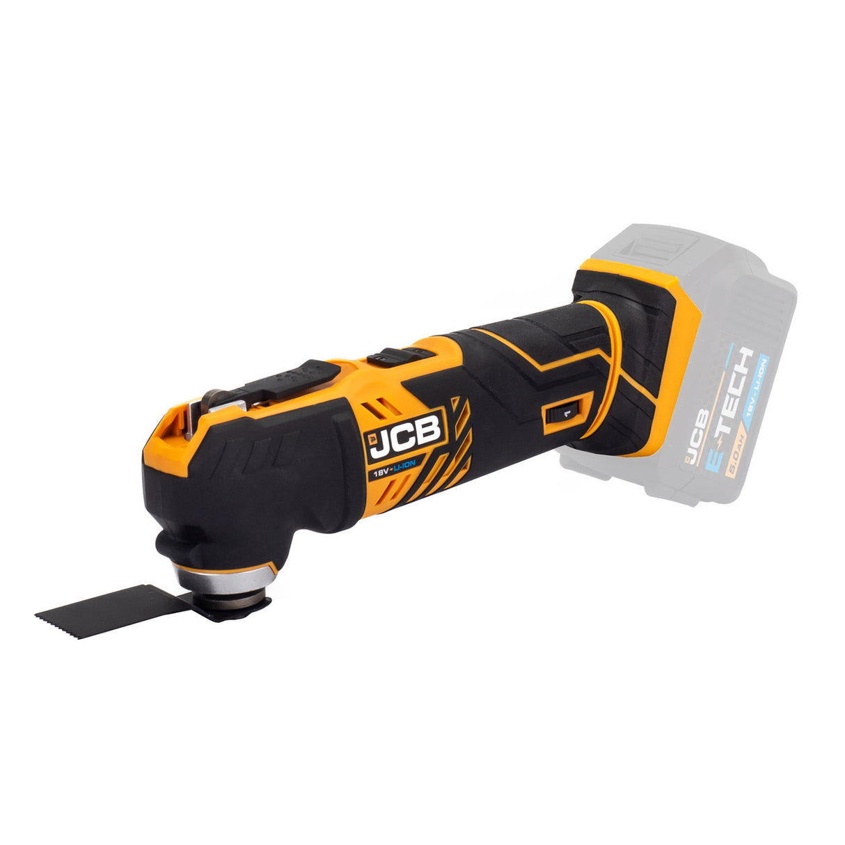 JCB 18V Cordless Multi-Tool, 2-5.0AH Li-Ion Battery Options, Quick Change Blade | 21-18MT-B - Bare Unit