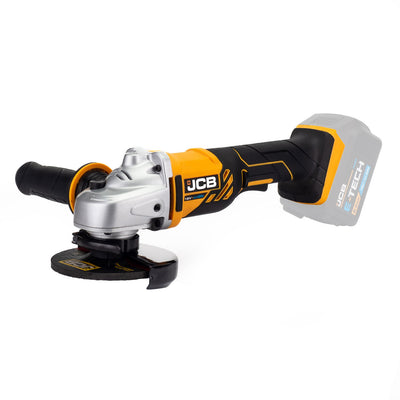 JCB 18V Cordless Angle Grinder, 115mm 4 1/2 inch, 2-5Ah Li-Ion Battery Options, M14 Thread | 21-18AG-B - Bare Unit