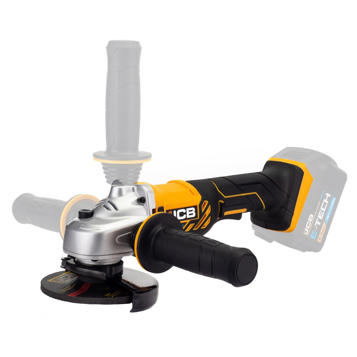 JCB 18V Cordless Angle Grinder, 115mm 4 1/2 inch, 2-5Ah Li-Ion Battery Options, M14 Thread | 21-18AG-B - Bare Unit