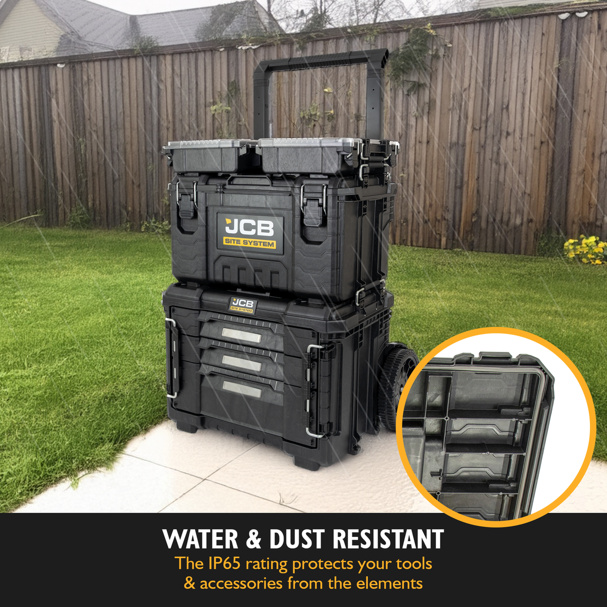 Water & Dust Resistant - The IP65 rating protects your tools and accessories from the elements